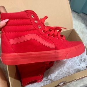 Red Sk8 Hi Vans